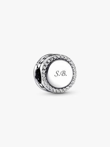 Engravable Sparkling Button Charm - Image 4