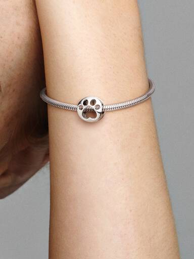 Openwork Paw Print Charm