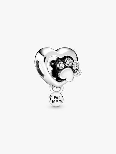 Sparkling Paw Print & Heart Charm - Image 2