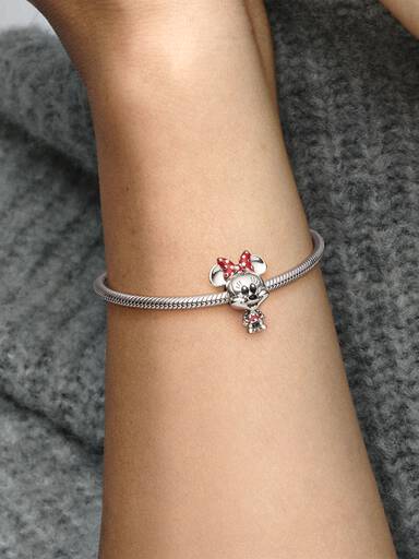Disney Minnie Mouse Dotted Dress & Bow Charm