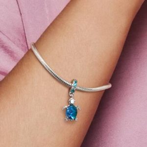 Murano Glass Sea Turtle Dangle Charm