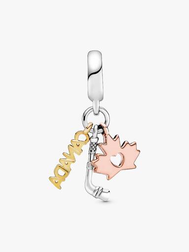 FINAL SALE - Canada, Maple Leaf & Hockey Stick Dangle Charm - Image 4