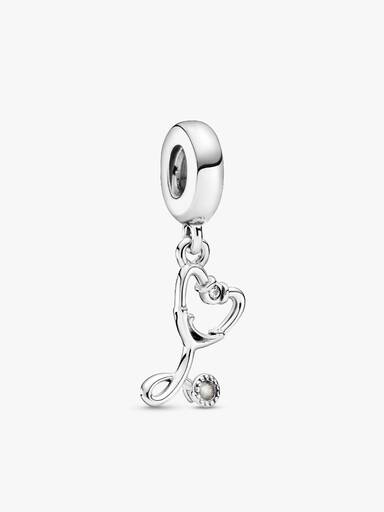 Stethoscope Heart Dangle Charm - Image 2