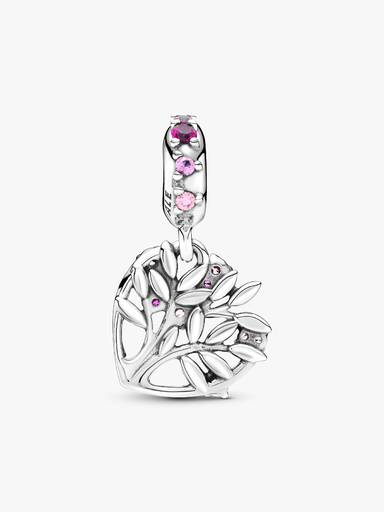 Pink Heart Family Tree Dangle Charm - Image 5