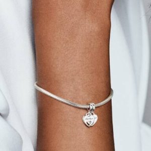 Double Heart Split Dangle Charm
