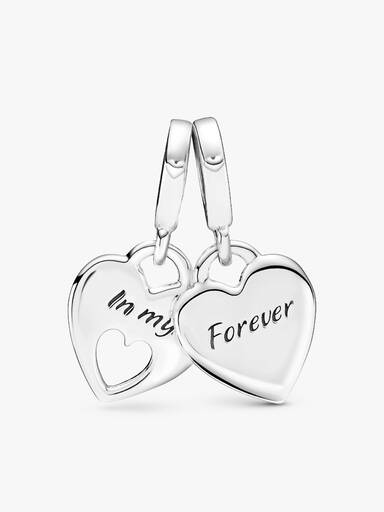 Double Heart Split Dangle Charm - Image 4
