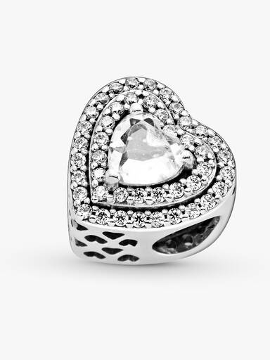Sparkling Leveled Hearts Charm - Image 4