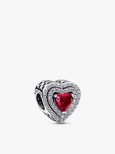 Sparkling Red Heart Dangle Charm Trio - Image 2