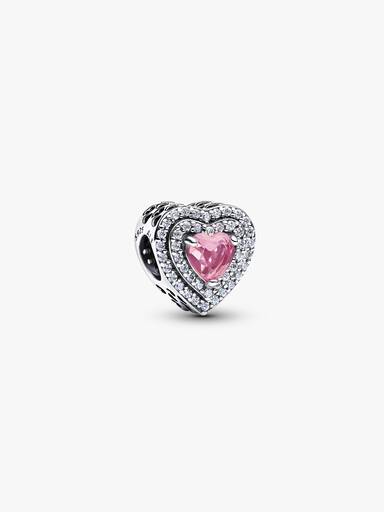 Sparkling Leveled Hearts Charm - Image 2