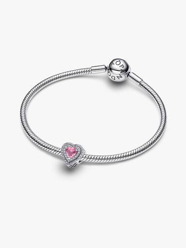 Sparkling Leveled Hearts Charm - Image 4