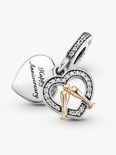 Two-tone Happy Anniversary Dangle Charm - Image 3