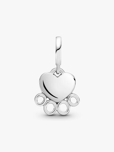 Hearts & Paw Print Dangle Charm - Image 3