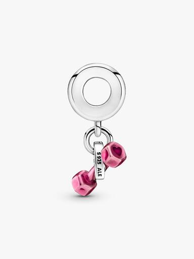 Dumbbell & Heart Dangle Charm - Image 5