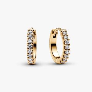 Pandora Era Lab-grown Diamond Hoop Earrings 14K Gold