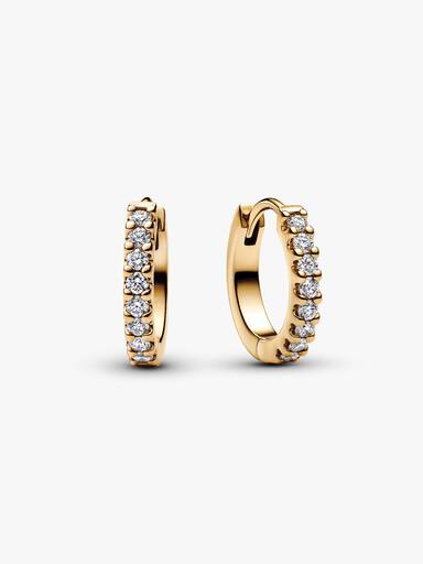 Pandora Era Lab-grown Diamond Hoop Earrings 14K Gold