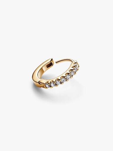 Pandora Era Lab-grown Diamond Hoop Earrings 14K Gold - Image 2