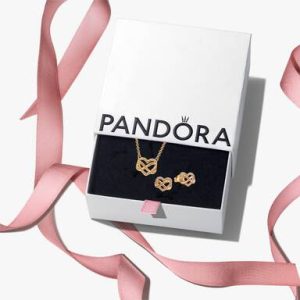 Golden Infinity Heart Jewelry Gift Set