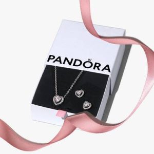 Silver Elevated Heart Jewelry Gift Set