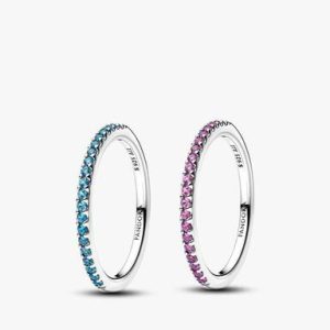Silver Friendship Bands Ring Set