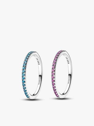 Silver Friendship Bands Ring Set