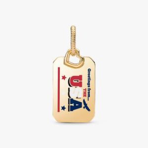 USA Postcard Dangle Charm