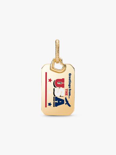 USA Postcard Dangle Charm