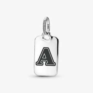 Letter A Rectangle Pendant