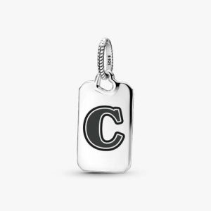 Letter C Rectangle Pendant