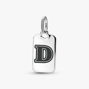 Letter D Rectangle Pendant