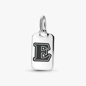 Letter E Rectangle Pendant