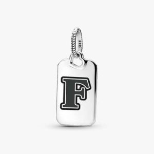 Letter F Rectangle Pendant