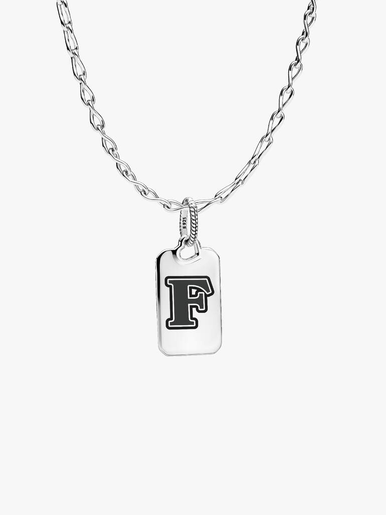 Letter F Rectangle Pendant - Image 2