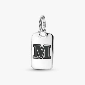 Letter M Rectangle Pendant