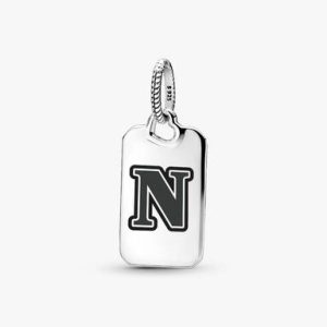 Letter N Rectangle Pendant