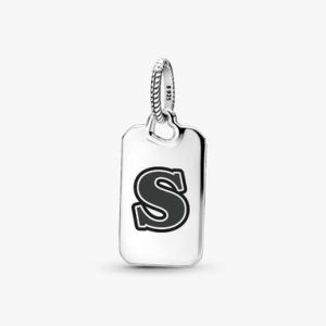 Letter S Rectangle Pendant