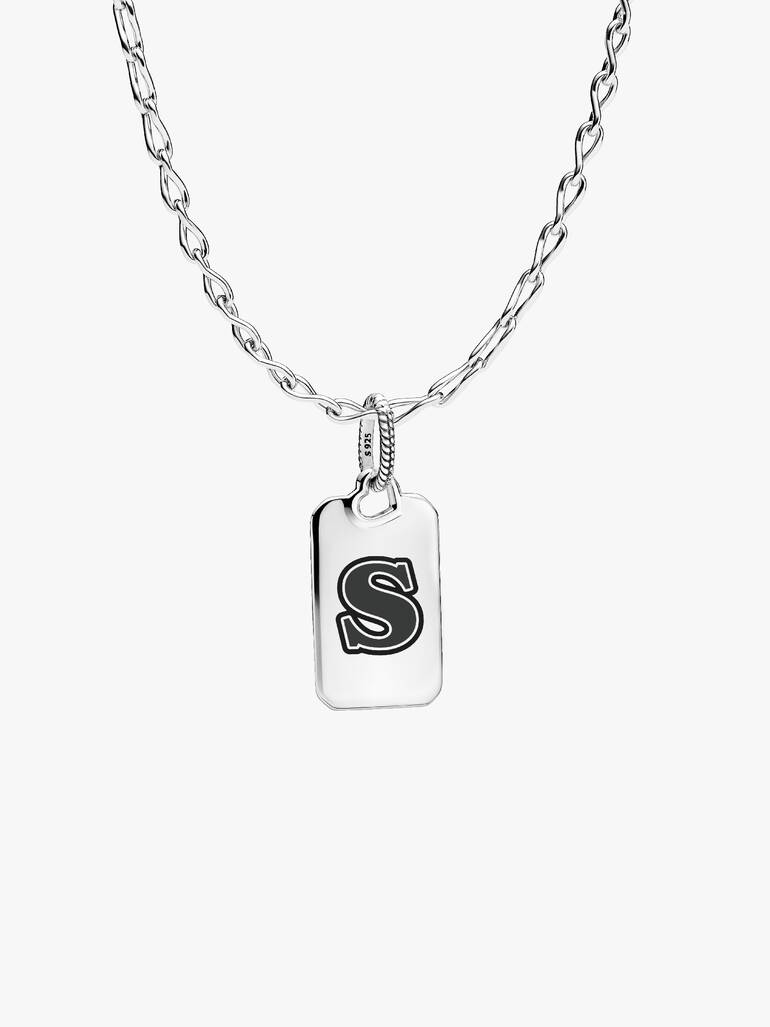 Letter S Rectangle Pendant - Image 2
