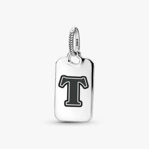 Letter T Rectangle Pendant