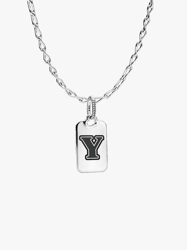Letter Y Rectangle Pendant - Image 2