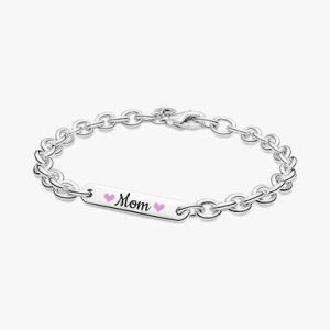 Mom Bar Link Bracelet