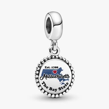 FINAL SALE - Massachusetts Map Dangle Charm