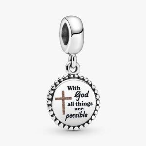 With God all things are possible Dangle Charm