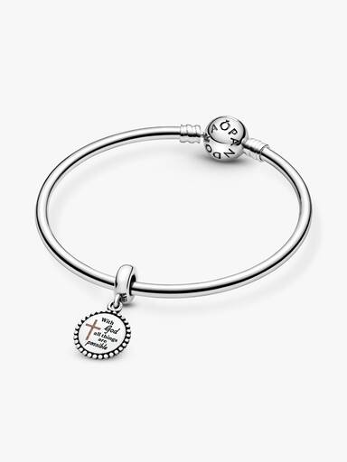 With God all things are possible Dangle Charm - Image 3