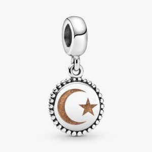 Crescent Star Dangle Charm
