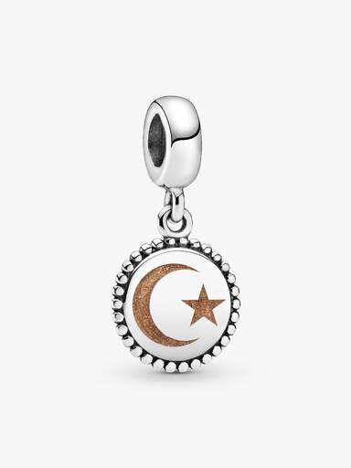 Crescent Star Dangle Charm
