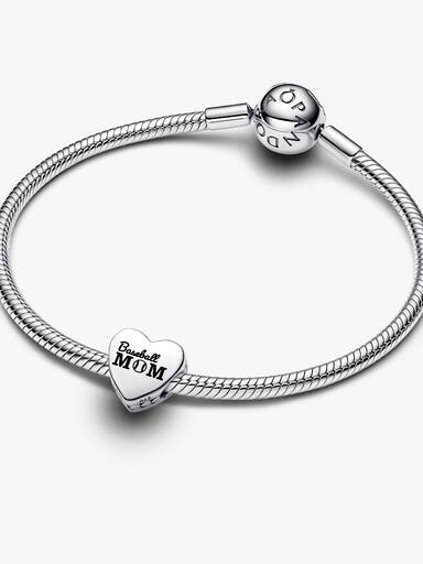 Baseball Mom Heart Charm - Image 2