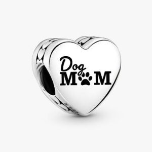 Dog Mom Heart Charm