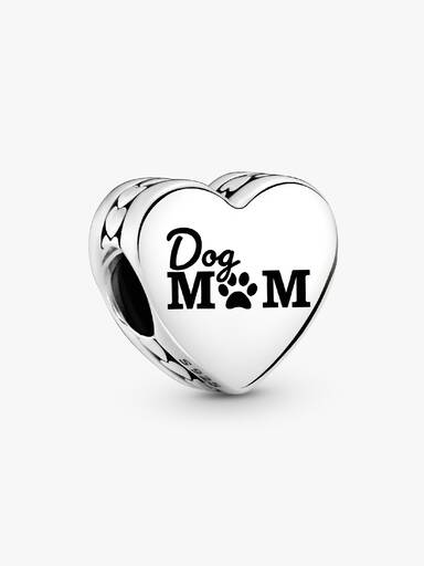 Dog Mom Heart Charm