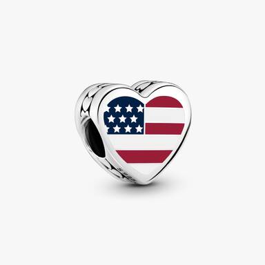 USA Heart Charm