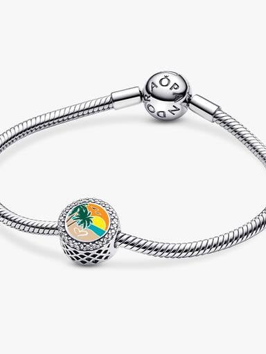Engravable Beach Heart Scene Charm - Image 3