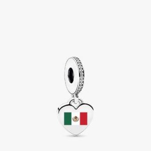 Mexico Flag Heart Charm